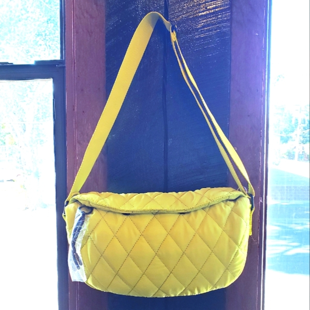 Street Level Citron Crossbody Shoulder Bag